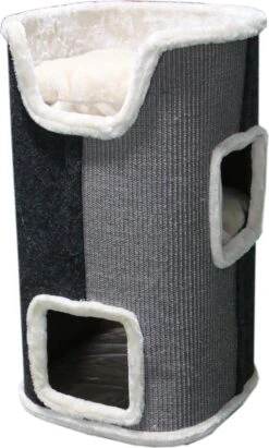 Adori Javana Wit&Grijs&Zwart - - 40x40x78 Cm