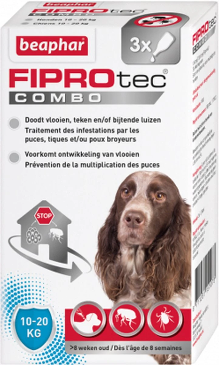 Beaphar Fiprotec Vlooien- En Tekenmiddel Hond 10-20 Kg - 4 Pipetten 7 Beaphar Fiprotec Vlooien- En Tekenmiddel Hond 10-20 Kg - 4 Pipetten - Afbeelding 7