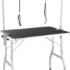 Tectake - Honden Trimtafel Met Twee Lussen - Zwart/zilver- 402893