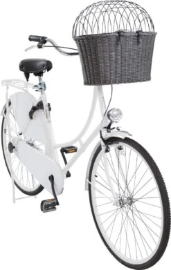 Trixie Stuur Fietsmand Met Draadkap Antraciet - 44X41X34 CM -Dieren Product Winkel 758x1200 1
