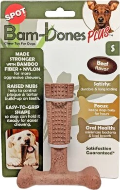 Spot Bam-Bones Plus Easy Grip - Veilig Kauwbot Voor Honden - Speciaal Voor Sterke Kauwers - Verzorgt Het Gebit Van De Hond - Rund Of Kip - S/M/L - Maat: Large, Smaak: Kip -Dieren Product Winkel 760x1200 8
