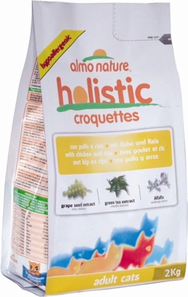 Almo Nature Holistic Droogvoer Voor Volwassen Katten - Kip - In 400gr, 2kg Of 12kg - Holistic Kip - 2kg 10 Almo Nature Holistic Droogvoer Voor Volwassen Katten - Kip - In 400gr, 2kg Of 12kg - Holistic Kip - 2kg - Afbeelding 10