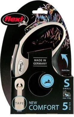 Flexi Rollijn New Comfort Tape L 8 M - Hondenriem - Zwart&Lichtgrijs -Dieren Product Winkel 764x1200 1