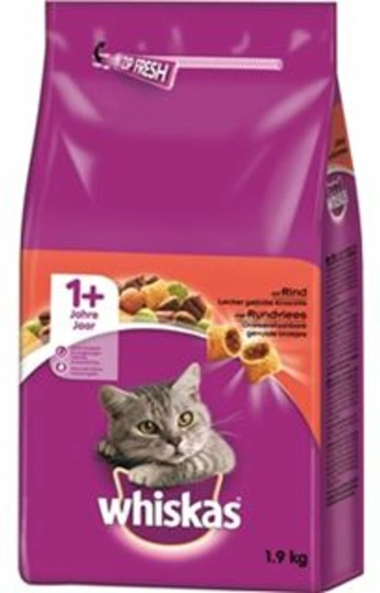 Whiskas Brokjes Adult Rund - Kattenvoer - 1 X 1,9 Kg 5 Whiskas Brokjes Adult Rund - Kattenvoer - 1 X 1,9 Kg - Afbeelding 5