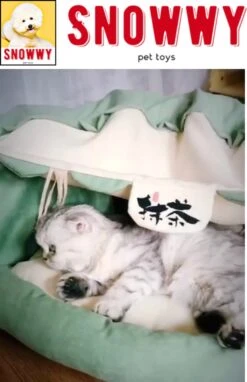 SNOWWY - Kattentunnel Met Kattenmand In één - Origineel En Uniek Design - Kattenhuis - Kattenhuis - Kat Kussen - Kattenbed - Matcha Groen 11 SNOWWY - Kattentunnel Met Kattenmand In één - Origineel En Uniek Design - Kattenhuis - Kattenhuis - Kat Kussen - Kattenbed - Matcha Groen -Dieren Product Winkel 775x1200 16
