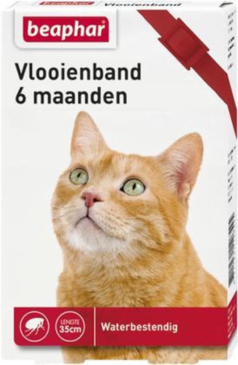 Beaphar Vlooienband Kat - Rood - 1 Stuk 2 Beaphar Vlooienband Kat - Rood - 1 Stuk - Afbeelding 2