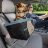 Kurgo Rover Booster Seat - Verhoogde Autostoel Met Eenvoudige Bevestiging Voor Kleine Honden Tot 13kg - Zwart/Blauw 30x40x20cm