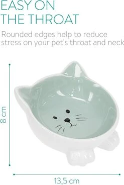 Navaris Voerbakjes Voor Katten - Set Van 2 Voer- En Waterbakken - Etensbak Van Keramiek - Met Antislip Voetjes - Kattenvorm - Roze/Groen 13 Navaris Voerbakjes Voor Katten - Set Van 2 Voer- En Waterbakken - Etensbak Van Keramiek - Met Antislip Voetjes - Kattenvorm - Roze/Groen -Dieren Product Winkel 806x1200