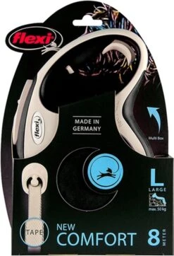 Flexi Rollijn New Comfort Tape L 8 M - Hondenriem - Zwart&Lichtgrijs -Dieren Product Winkel 819x1200 1