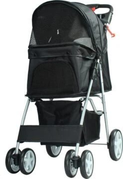 Cabino Inklapbare Hondenbuggy - Zwart