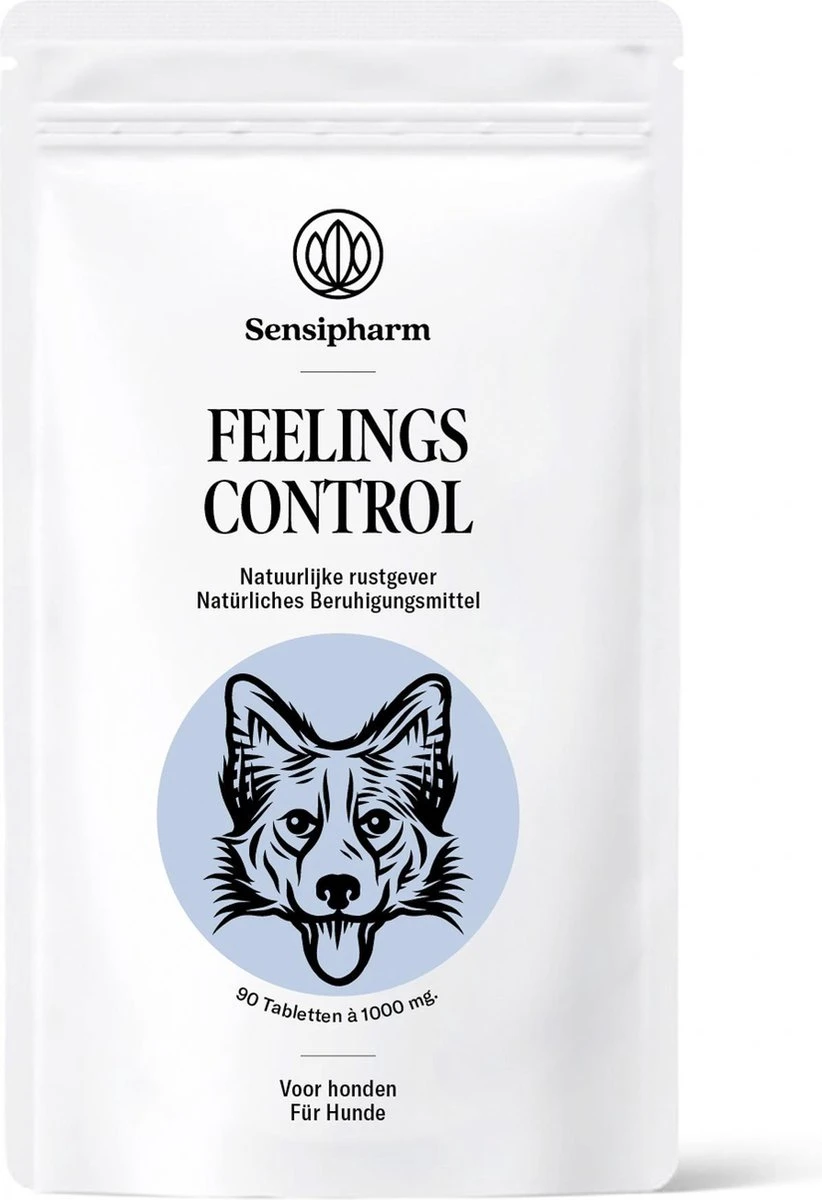 Sensipharm Feelings Control Anti-Stress Voor Hond En Kat - Kalmerend En Rustgevend Voedingssupplement Bij Stress, Angst En Agressie - 90 Tabletten à 1000 Mg 1 Sensipharm Feelings Control Anti-Stress Voor Hond En Kat - Kalmerend En Rustgevend Voedingssupplement Bij Stress, Angst En Agressie - 90 Tabletten à 1000 Mg