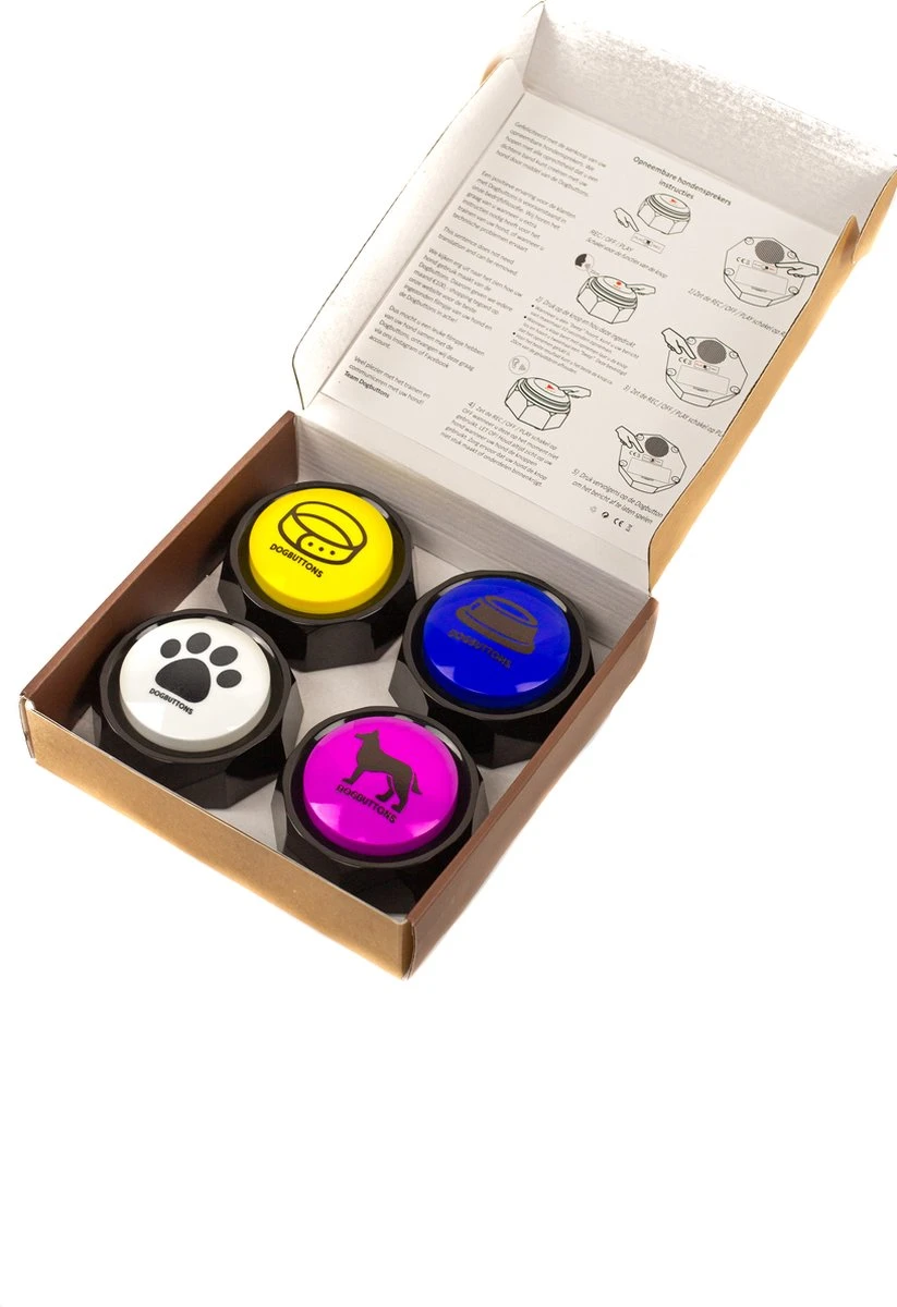 Merkloos Dogbuttons® – PETIFY PREMIUM Praatknoppen - 4stuks – Praatknop – Hond – Opneembare Knoppen – Hond Praten – Hondentraining – Praatknoppen – Dog Button – Hondenknop – Huisdier – Honden Speelgoed Intelligentie – Praten Met Hond – Laat Uw Hond Spreken! 2 Merkloos Dogbuttons® – PETIFY PREMIUM Praatknoppen - 4stuks – Praatknop – Hond – Opneembare Knoppen – Hond Praten – Hondentraining – Praatknoppen – Dog Button – Hondenknop – Huisdier – Honden Speelgoed Intelligentie – Praten Met Hond – Laat Uw Hond Spreken! - Afbeelding 2