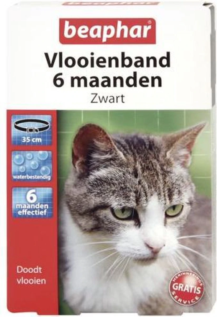 Beaphar Vlooienband Kat - Rood - 1 Stuk 3 Beaphar Vlooienband Kat - Rood - 1 Stuk - Afbeelding 3