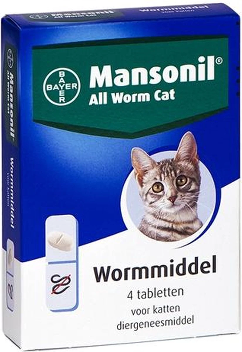 Mansonil All Worm Cat Ontworming - Kat - 4 Tabletten 10 Mansonil All Worm Cat Ontworming - Kat - 4 Tabletten - Afbeelding 10