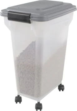 Iris Ohyama Air Tight Food Container ATS-M - Kunststof- 20 Liter - Transparant/Grijs - Met Schepje
