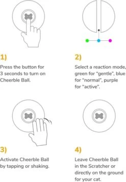 Cheerble Mini Ball 2.0 - Slimme Interactieve Zelf Rollende Bal Voor Katten - 3 Speelmodi - Kattenspeeltjes - USB Oplaadbaar - Rood -Dieren Product Winkel 830x1200 3