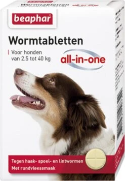 Beaphar All In One Ontwormingsmiddel - Hond 2.5-40 Kg - 4 Tabletten -Dieren Product Winkel 833x1200 1