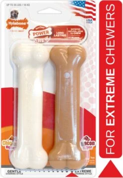 Nylabone Dura Chew Twin Pack Bacon & Chicken Bone Wolf -Dieren Product Winkel 834x1200 3