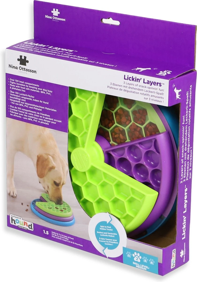 Nina Ottosson Lickin'layers Likmat 26x26x6,35 Cm 1 Nina Ottosson Lickin'layers Likmat 26x26x6,35 Cm