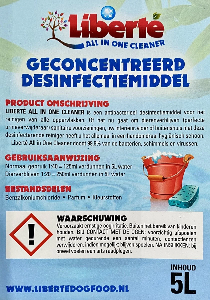 Geurverwijderaar - Liberté All In One Cleaner - Desinfectie - Dieren - Huis - Auto - Kantoor - Schoonmaakmiddel - 5L - Provence Lavender 3 Geurverwijderaar - Liberté All In One Cleaner - Desinfectie - Dieren - Huis - Auto - Kantoor - Schoonmaakmiddel - 5L - Provence Lavender - Afbeelding 3