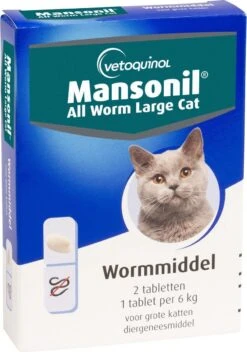 Mansonil All Worm Large Cat Ontworming - Grote Kat - 2 Tabletten -Dieren Product Winkel 841x1200 3