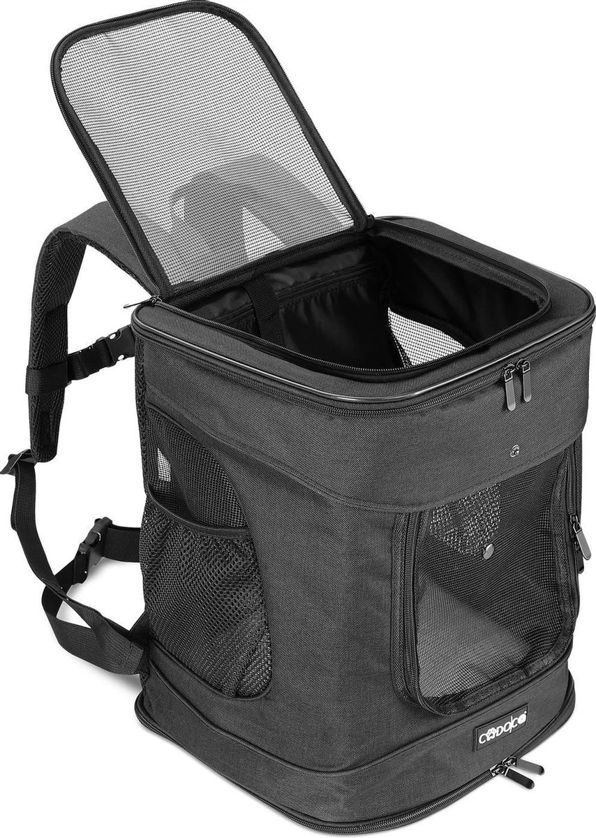 Cadoca Hondenrugzak - Tot 12kg Draagcomfort Verstelbaar - Zwart 15 Cadoca Hondenrugzak - Tot 12kg Draagcomfort Verstelbaar - Zwart - Afbeelding 15