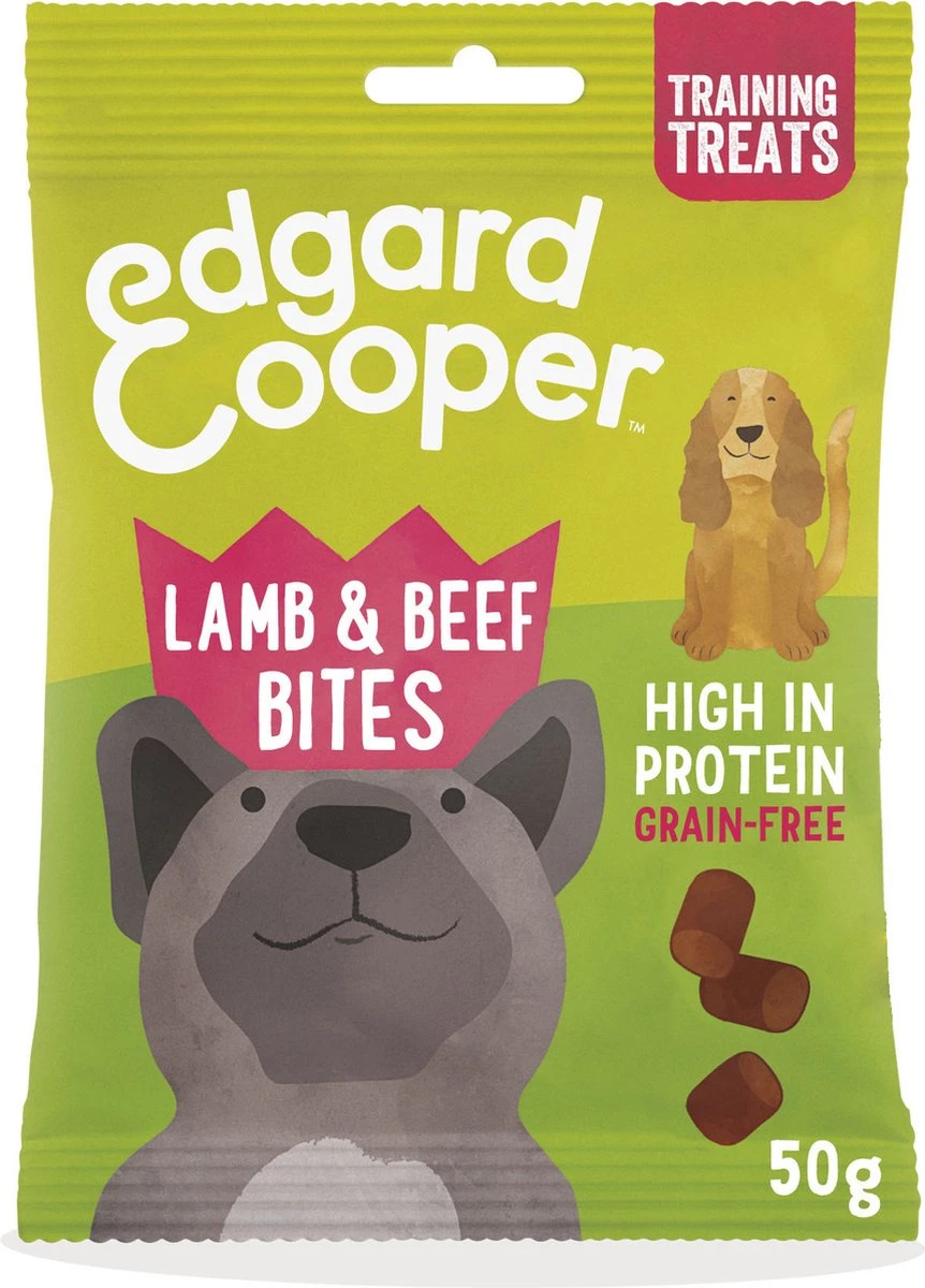 Merkloos Edgard & Cooper Lam & Rund Bites - Voor Honden - Hondensnack - 50g 11 Merkloos Edgard & Cooper Lam & Rund Bites - Voor Honden - Hondensnack - 50g - Afbeelding 11