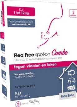 Flea Free Ectoline Duo Kat - Tegen Vlooien En Teken - 2 Pipetten -Dieren Product Winkel 866x1200 1