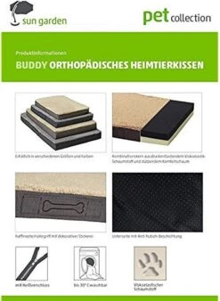 Sun Garden Buddy Orthopedisch Hondenkussen 72x50x8cm Antraciet -Dieren Product Winkel 876x1200 7