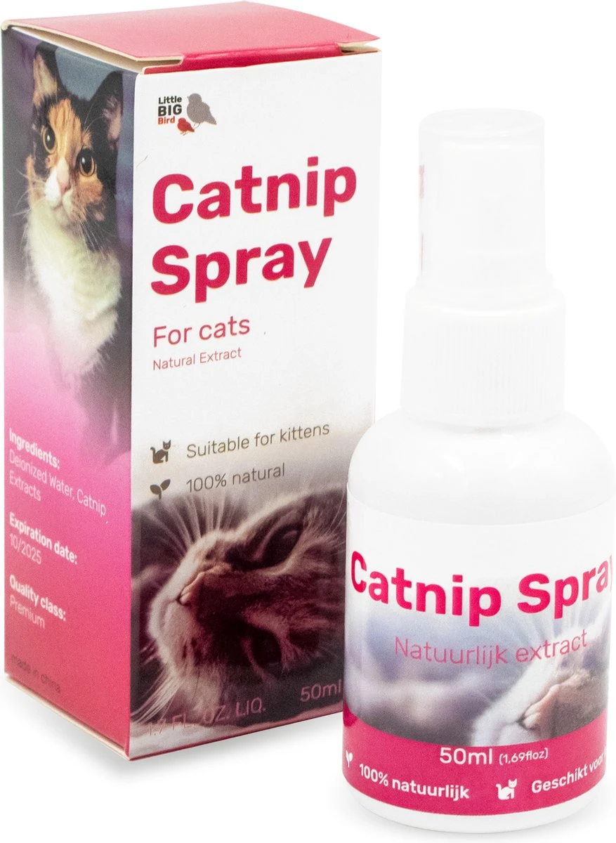 LBB - Catnip Spray 50ML - 100% Natuurlijk - CE Gekeurd - Kattenkruid Spray - Catnip Speelgoed - Valeriaan - Kat - Katten 1 LBB - Catnip Spray 50ML - 100% Natuurlijk - CE Gekeurd - Kattenkruid Spray - Catnip Speelgoed - Valeriaan - Kat - Katten