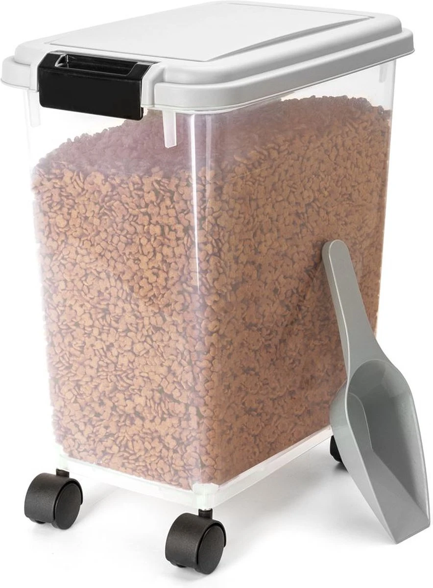 Nobleza Voercontainer - 20L - 7.2KG - Voedselcontainer Hond- Opslagcontainer - Zwenkwielen - Transparant 8 Nobleza Voercontainer - 20L - 7.2KG - Voedselcontainer Hond- Opslagcontainer - Zwenkwielen - Transparant - Afbeelding 8