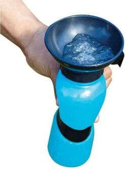Merkloos Honden Drinkfles On The Go - Makkelijk Mee Te Nemen - Voor Op Reis Of Wandeling - 0.5L Blauw/zwart - Kado Tip !! -Dieren Product Winkel 889x1200 4