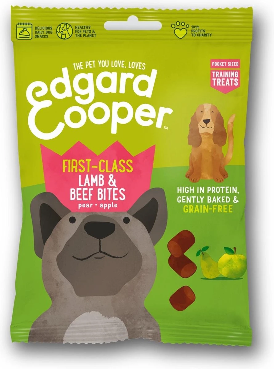 Merkloos Edgard & Cooper Lam & Rund Bites - Voor Honden - Hondensnack - 50g 1 Merkloos Edgard & Cooper Lam & Rund Bites - Voor Honden - Hondensnack - 50g