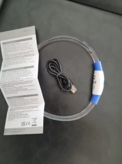 Trixie Halsband Usb Flash Light Lichtgevend Oplaadbaar Tpu Blauw - 40X0.8 CM -Dieren Product Winkel 899x1200 37