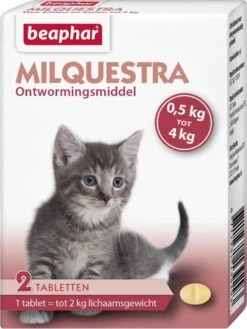 Beaphar Milquestra Kleine Kat/kitten - 0,5 Tot 4 Kg - 2 Tabletten -Dieren Product Winkel 901x1200 1