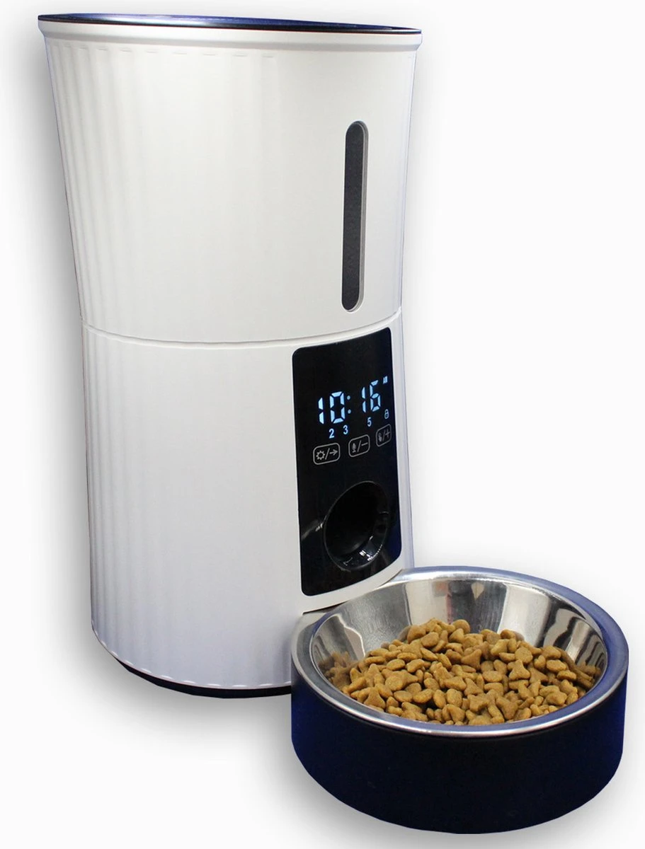 Merkloos Automatische Voerbak Kat En Hond 4L – Voerautomaat - Voerdispenser Huisdier – Smart Automatic Pet Feeder – Met Voicerecorder - Wit 1 Merkloos Automatische Voerbak Kat En Hond 4L – Voerautomaat - Voerdispenser Huisdier – Smart Automatic Pet Feeder – Met Voicerecorder - Wit