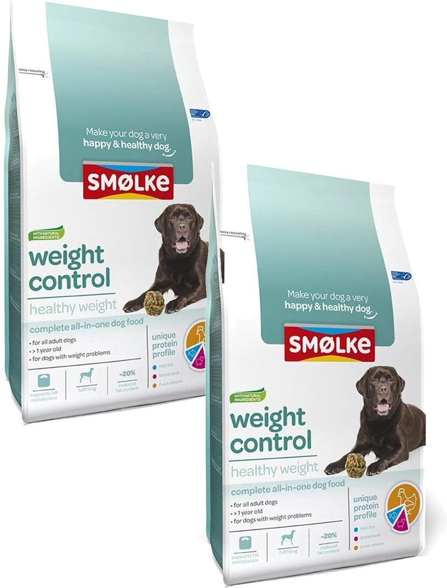 Smolke Weight Control - Hondenvoer - 2 X 3 Kg 1 Smolke Weight Control - Hondenvoer - 2 X 3 Kg