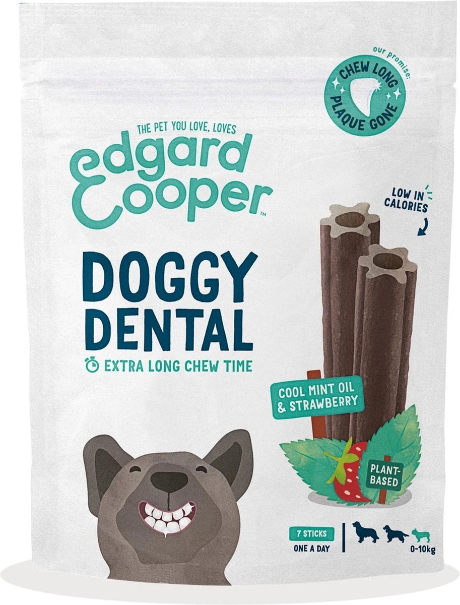 Merkloos Edgard & Cooper Doggy Dental Sticks Aardbei - Frisse Muntolie Small 9 Merkloos Edgard & Cooper Doggy Dental Sticks Aardbei - Frisse Muntolie Small - Afbeelding 9