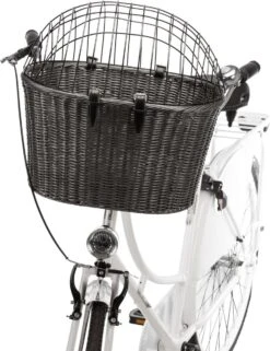 Trixie Stuur Fietsmand Met Draadkap Antraciet - 44X41X34 CM