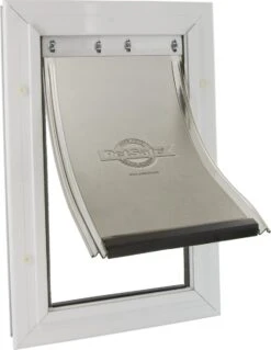 Staywell 620 Hondenluik - Aluminium - Wit -Dieren Product Winkel 929x1200 3