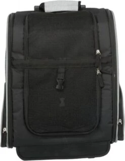 Trixie Reismand Trolley Zwart / Grijs - 36X27X50 CM -Dieren Product Winkel 933x1200