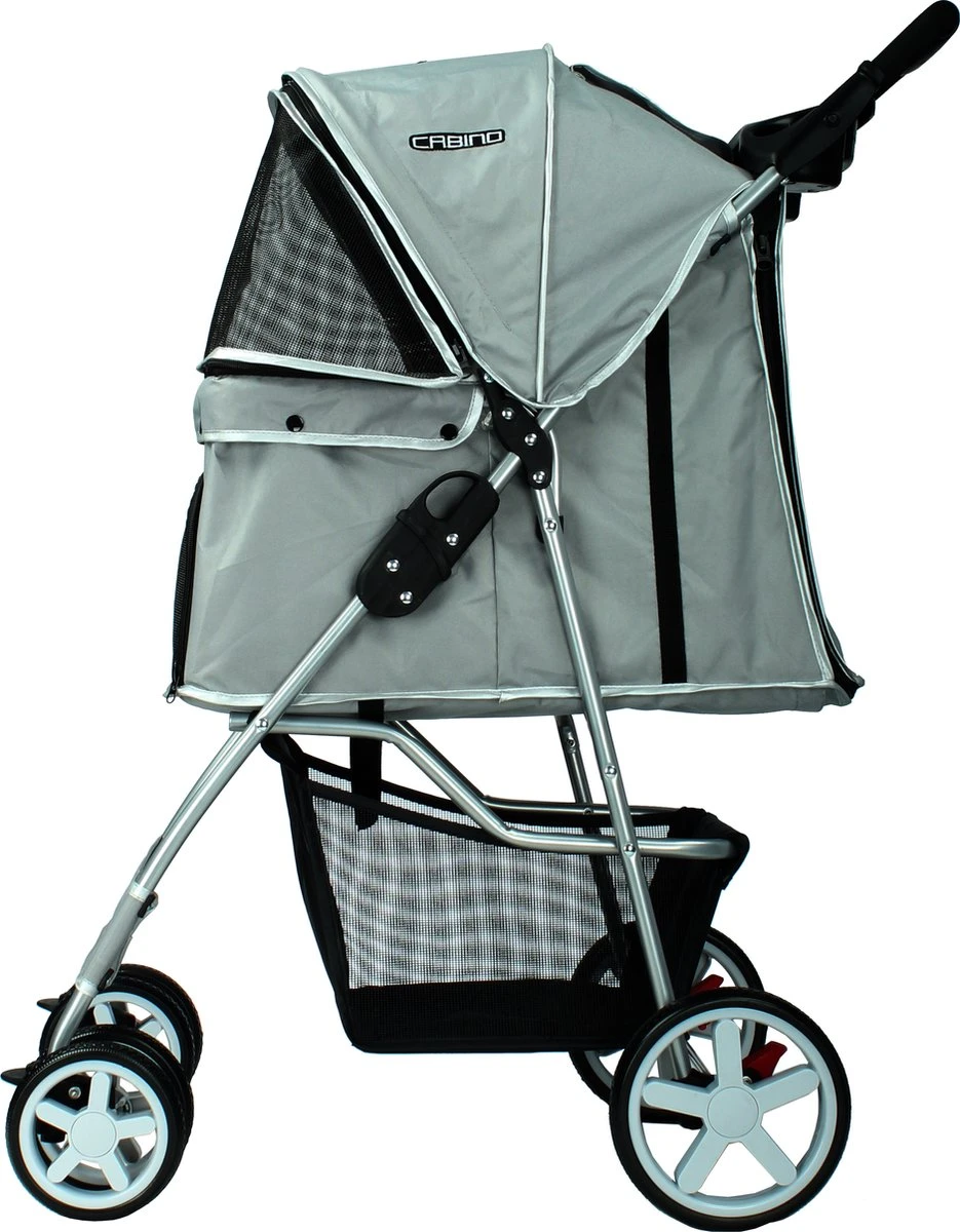 Cabino Inklapbare Hondenbuggy - Grijs 2 Cabino Inklapbare Hondenbuggy - Grijs - Afbeelding 2