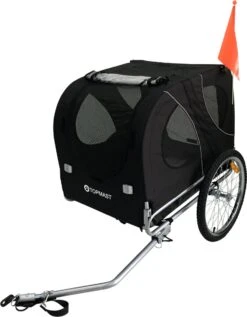 Topmast Hondenfietskar Original - Opvouwbaar - Zwart - Large - Voor Honden Tot 40 KG