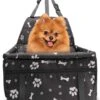 DogSeat® Hondenmand Auto - Autostoel Hond Zwart - Autozitje Hond - Kleine Tot Middelslag Hond - Automand Hond - Waterdicht En Opvouwbaar - 40x35x25