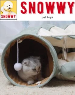 SNOWWY - Kattentunnel Met Kattenmand In één - Origineel En Uniek Design - Kattenhuis - Kattenhuis - Kat Kussen - Kattenbed - Matcha Groen 12 SNOWWY - Kattentunnel Met Kattenmand In één - Origineel En Uniek Design - Kattenhuis - Kattenhuis - Kat Kussen - Kattenbed - Matcha Groen -Dieren Product Winkel 947x1200 3