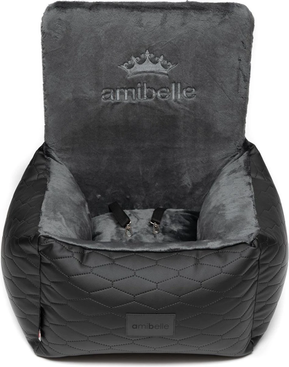 Bella Black - Autostoel Voor Hond - 50x50cm - Wasbaar - Hondenmand Auto - Handgemaakt 1 Bella Black - Autostoel Voor Hond - 50x50cm - Wasbaar - Hondenmand Auto - Handgemaakt