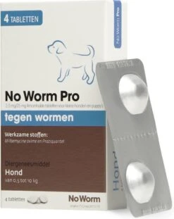 Emax Exil No Worm Pro - Kleine Hond - 4 Tabletten -Dieren Product Winkel 953x1200 2