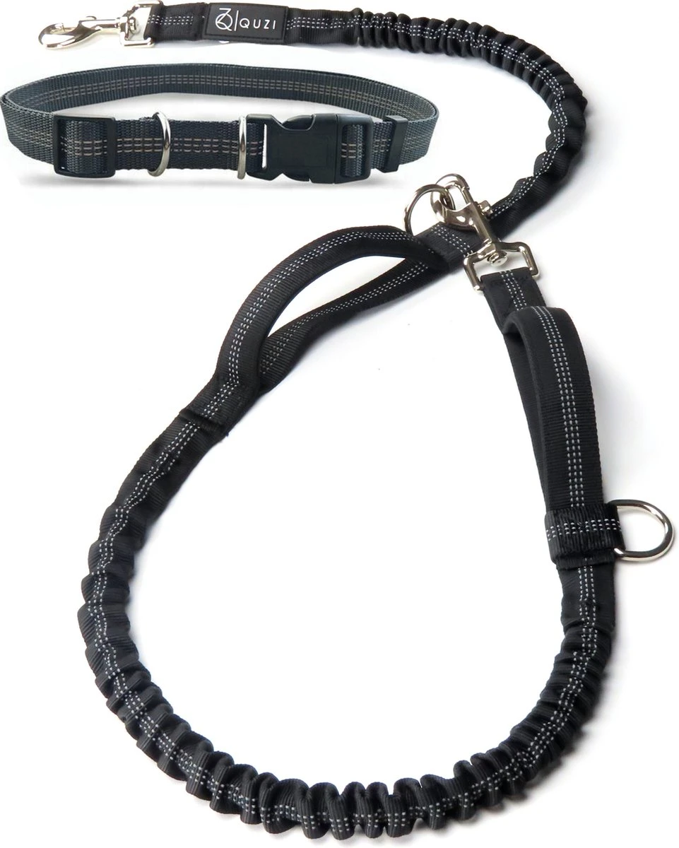 Canicross Looplijn Hond Met Heupriem Voor Hardlopen - Elastische Handsfree Hondenriem - Honden Trainingslijn - 150/210cm - Zwart 1 Canicross Looplijn Hond Met Heupriem Voor Hardlopen - Elastische Handsfree Hondenriem - Honden Trainingslijn - 150/210cm - Zwart