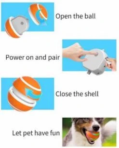 Merkloos Slimme Interactieve Zelf Rollende Bal Voor Honden - 3 Speelmodi - Honden Speelgoed - Hondenspeeltjes - USB Oplaadbaar - Met Afstandsbediening - Intelligente Automatische Roterende Waterproof Led Bal Met Afstandsbediening - Oranje -Dieren Product Winkel 965x1200 7