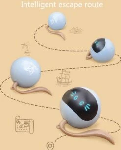 Otiume Interactieve Speelbal - Slimme Interactieve Jaag Speeltje Voor Katten - Kattenspeeltjes - Intelligente Jaagbal - AI -USB Oplaadbaar - LED - Blauw -Dieren Product Winkel 971x1200